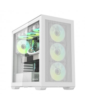 darkFlash DLX4000 White Mesh ( Support ATX MB / USB Type C  ) 